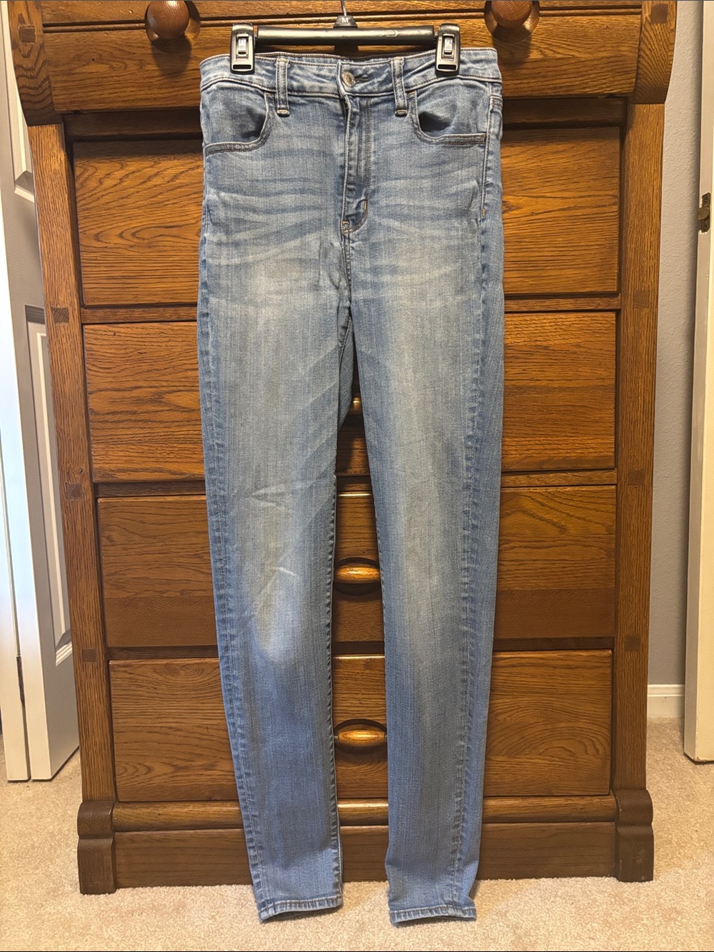 American Eagle Outfitters Super Hi-Rise Jegging Light Blue Women’s Size 4 Long